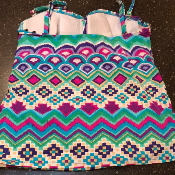 Apt 9 two piece multi color bathing suit Sz L - Picture 7 of 10
